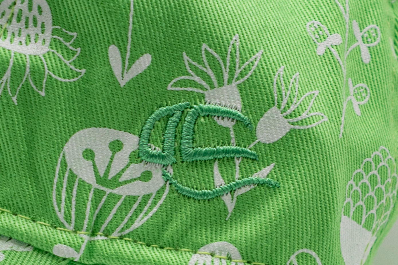 Toddler Green Floral Hat