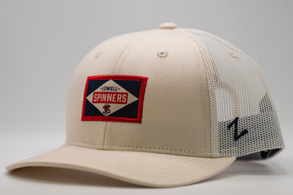 Zephyr Cream Lowell Spinners Trucker Hat