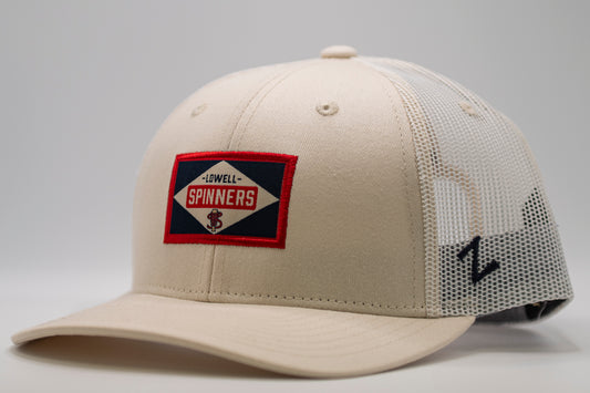 Zephyr Cream Lowell Spinners Trucker Hat